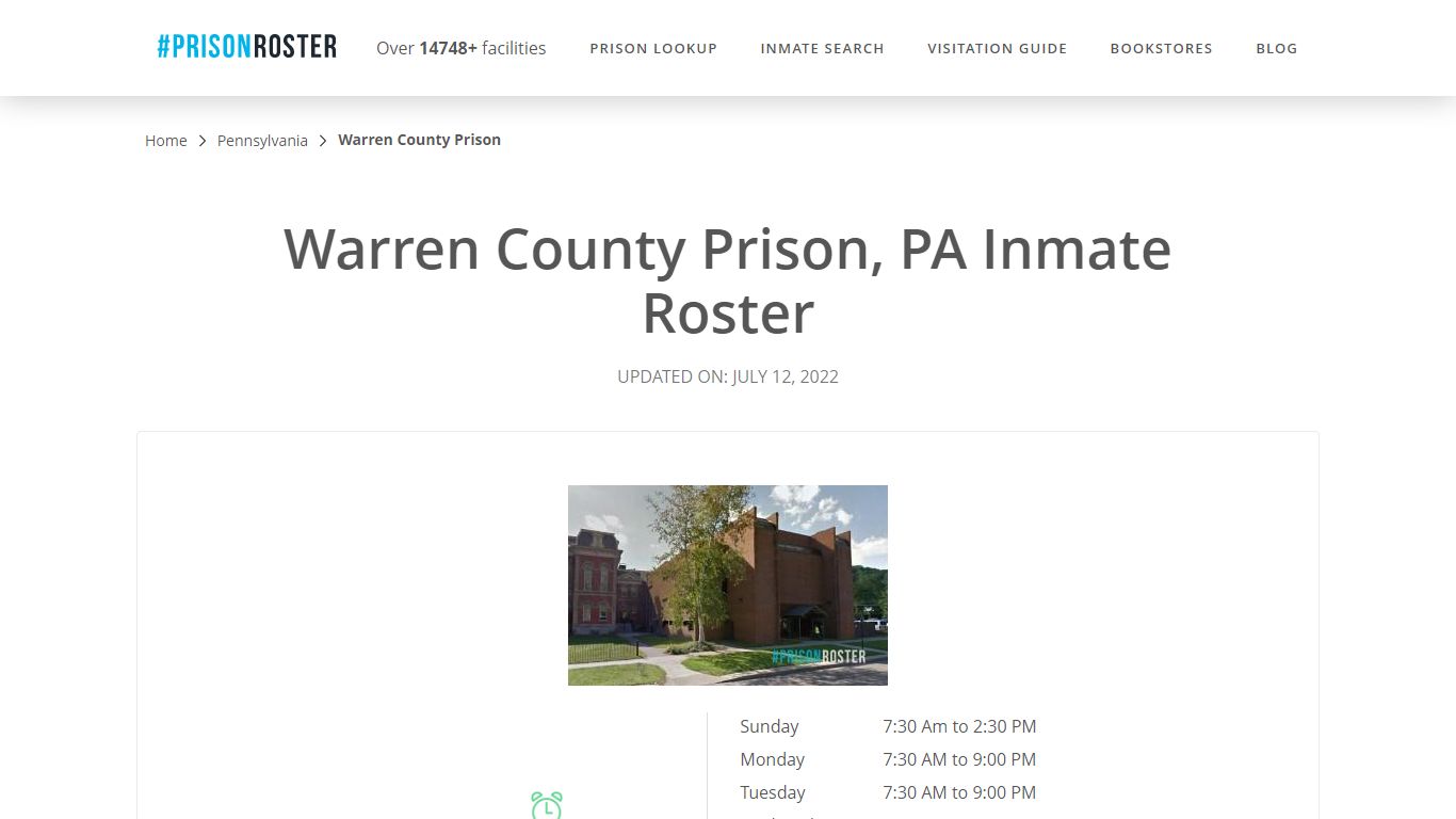 Warren County Prison, PA Inmate Roster - Prisonroster